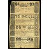 Image 1 : Syracuse, NY- Unknown Issuer 25¢-50¢-75¢-$1 1837 Harris 175-178 Uncut SheetThe only item known from