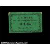 Image 3 : Troy, NY- J.D. Miles 1¢, 3¢ Harris UNLTwo cardboard chits, one orange, one green, from this issuer.