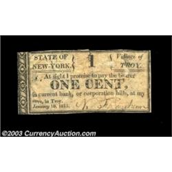 Troy, NY- V. Fromheimer 1¢ Jan. 10, 1815 Harris 65The only note listed from this issuer in Harris. F
