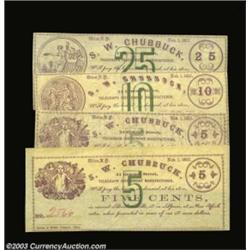 Utica, NY- S.W. Chubbuck 5¢ (2), 10¢, 25¢ Nov. 1, 1862 Harris 136, 137, 138Three examples from the f