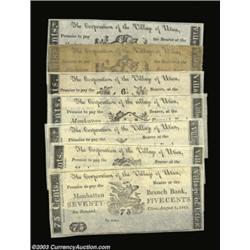 Utica, NY- Corporation of the Village of Utica 3¢ (2), 6 1/4¢, 12 1/2¢, 25¢, 50¢, 75¢ Aug. 1, 1815 H