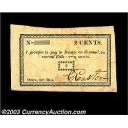 Utica, NY- C. Easton 2¢ Oct. 1814 Harris 30A simply extraordinary piece which serves as the Harris p