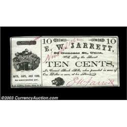 Utica, NY- E.W. Jarrett 10¢ Nov. 10, 1862 Harris UNLThis issuer is unlisted in Harris. Uncirculated.