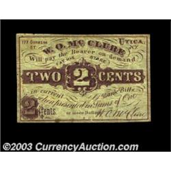 Utica, NY - W.O. McClure 2¢ Harris 201Printed in an attractive purple, this note carries the 177 Gen