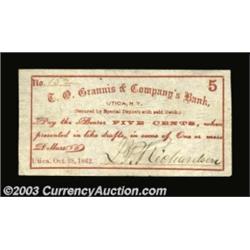 Utica, NY- J.P. Richardson 5¢, 10¢ Oct. 28, 1862 Harris 211, 212Two pieces from this very scarce iss