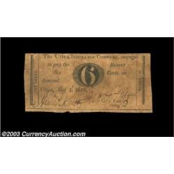 Utica, NY- The Utica Insurance Company 6¢ Aug. 1, 1816 Harris 75The Harris plate example and one of