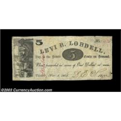 Victor, NY- Levi B. Lobdell 5¢ Nov. 8, 1862 Harris 5The only denomination listed for this issuer, wi