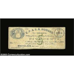 Watertown, NY- E.P. & S.N. Hodges 5¢, 10¢ Nov. 4, 1862 Harris 35, 36Two pieces, each payable in "Rea