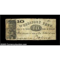 Weedsport, NY- J.H. Wood 10¢ Sept. 3, 1862 Harris 11The Harris plate note. Fine, with a couple of mi