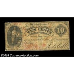 Yorkshire, NY- L.D. Cobb 10¢ Dec. 5, 1862 Harris 6The only note listed from this issuer, who is the