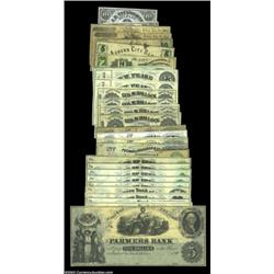 Assorted NY Obsolete Scrip.Amenia, NY - 5¢ Harris 18 CU, 3 POCs, 10¢ Harris 19 (plate note) VF, tape