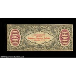 Asheville, NC- Southern Business College $100 Schingoethe UNLThis note and issuer are unlisted in Sc