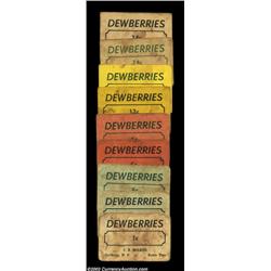Carthage, NC- J.B. McLeod 1¢, 3¢ (2), 6¢ (2), 12¢ (2) 24¢ (2)Nine pieces, all payable in dewberries.