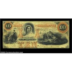 Charlotte, NC- Bank of Charlotte $10 Feb. 22, 1859 G12b Pennell 390A scarce note in this grade. Nice
