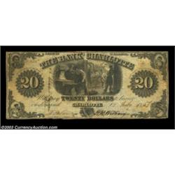 Charlotte, NC- Bank of Charlotte $20 July 19, 1853 C14 Pennell 400CNA very scarce counterfeit of a n