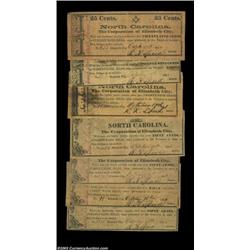 Elizabeth City, NC- Corporation of Elizabeth City 25¢ (3), 50¢ (4) Roughton EC35, EC37, ECS40, EC55,