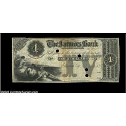 Elizabeth City, NC- The Farmers Bank of North Carolina $4 G4 Pennell 640A very scarce note. Fine-Ver