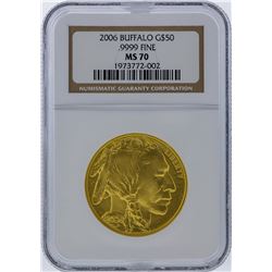 2006 NGC MS70 $50 Buffalo .9999 Fine Gold Coin