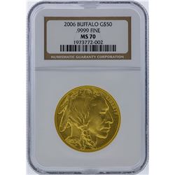 2006 NGC MS70 $50 Buffalo .9999 Fine Gold Coin