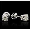 Image 2 : 14KT White Gold 1.00 ctw Diamond Solitaire Earrings