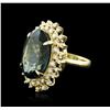 Image 1 : 14KT Yellow Gold 22.70 ctw Topaz and Diamond Ring