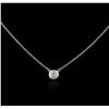 Image 1 : 14KT White Gold 0.28 ctw Diamond Necklace