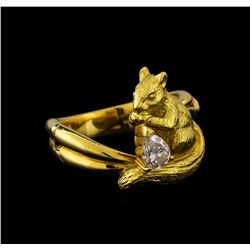 0.36 ctw Diamond Ring - 18KT Yellow Gold