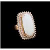 Image 1 : 14.21 ctw Opal and Diamond Ring - 14KT Rose Gold