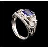 Image 4 : 14KT White Gold 1.99 ctw Tanzanite and Diamond Ring