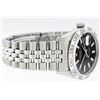 Image 2 : Rolex Stainless Steel Black Index Pyramid Diamond DateJust Men's Watch