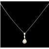 Image 2 : 1.52 ctw Fancy Yellow Diamond Pendant With Chain - 14KT Two-Tone Gold