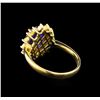 Image 3 : 14KT Yellow Gold 2.19 ctw Tanzanite and Diamond Ring