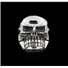 Image 2 : Classic Sterling Silver Skull Ring