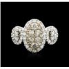 Image 2 : 14KT White Gold 1.76 ctw Diamond Ring