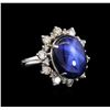 Image 1 : 14KT White Gold 14.74 ctw Sapphire and Diamond Ring