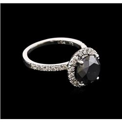 4.16 ctw Black Diamond Ring - 14KT White Gold