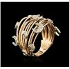 Image 3 : 14KT Rose Gold 0.15 ctw Diamond Ring
