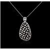Image 1 : 14KT White Gold 1.84 ctw Diamond Pendant With Chain