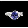 Image 2 : 2.78 ctw Tanzanite and Diamond Ring - 14KT White Gold