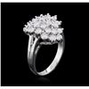Image 3 : 14KT White Gold 1.47 ctw Diamond Ring