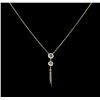 Image 2 : 0.15 ctw Diamond Necklace - 14KT Yellow Gold