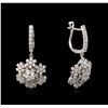 Image 2 : 14KT White Gold 1.90 ctw Diamond Earrings