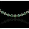 Image 1 : 14KT Yellow Gold 37.26 ctw Emerald and Diamond Necklace