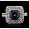 Image 2 : 14KT White Gold 2.90 ctw Sapphire and Diamond Ring