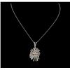 Image 1 : 14KT White Gold 1.34 ctw Diamond Pendant With Chain