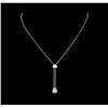 Image 2 : 0.52 ctw Diamond Necklace - 14KT White Gold