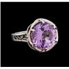 Image 2 : Tacori Amethyst Ring - 18KT Rose Gold and Sterling Silver