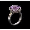 Image 4 : Tacori Amethyst Ring - 18KT Rose Gold and Sterling Silver