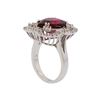 Image 4 : 5.27 ctw Pink Tourmaline and Diamond Ring - 14KT White Gold