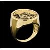 Image 4 : 14KT Yellow Gold South Africa Coin Ring